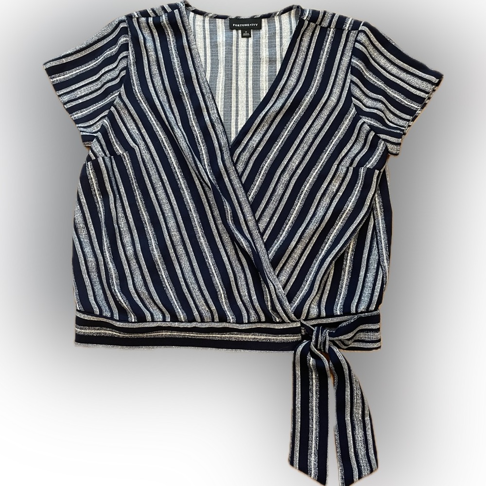 Faux wrap blouse size Med NWOT